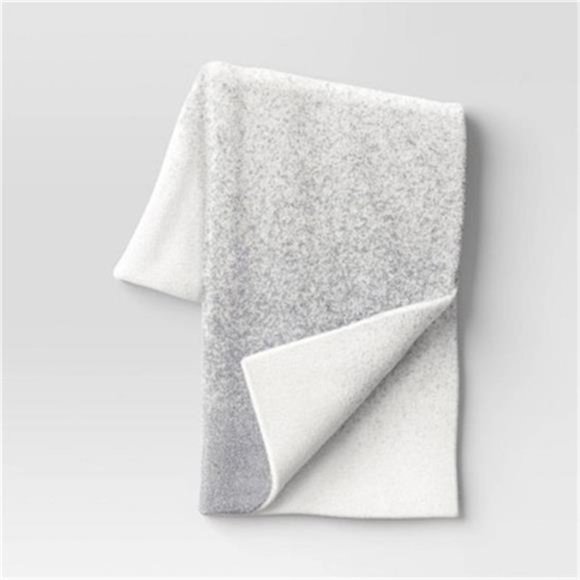 Reversible Ombre Cozy Feathery Knit Throw Blanket - Picture 1 of 4